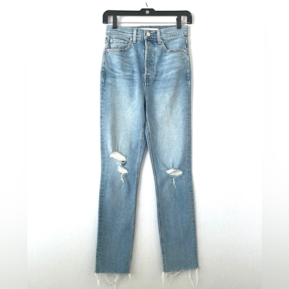 Grlfrnd The Piper Super High Rise Stretch Slim Crop in La Jolla - Picture 2 of 13
